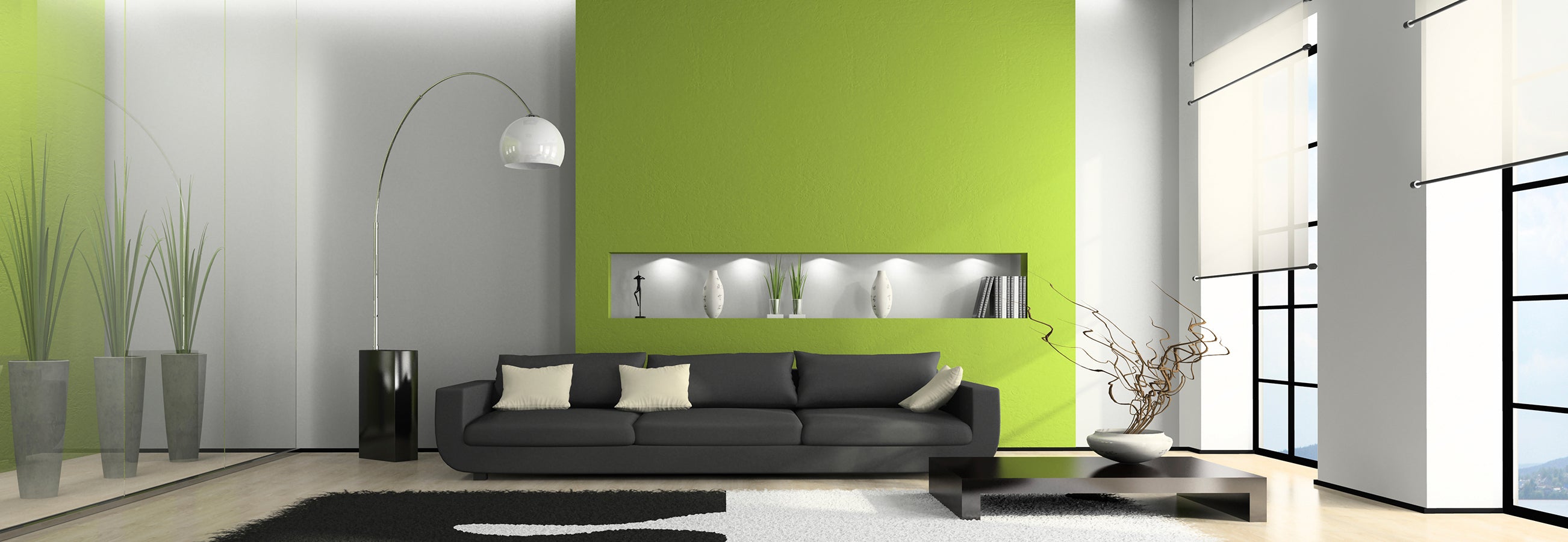 Dispersionsfarbe im Wohnzimmer