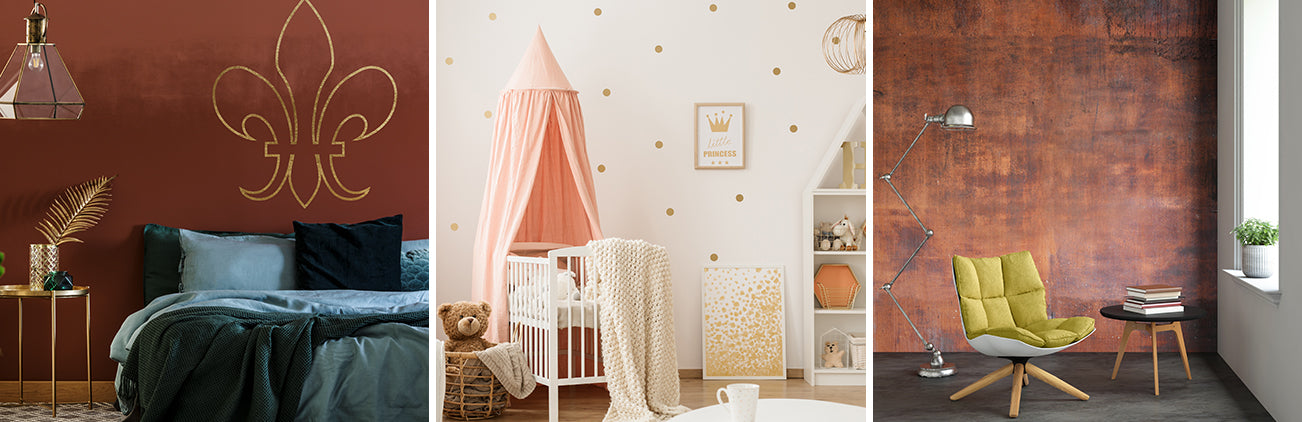 Metallic Wandfarbe Anwendungsbeispiele