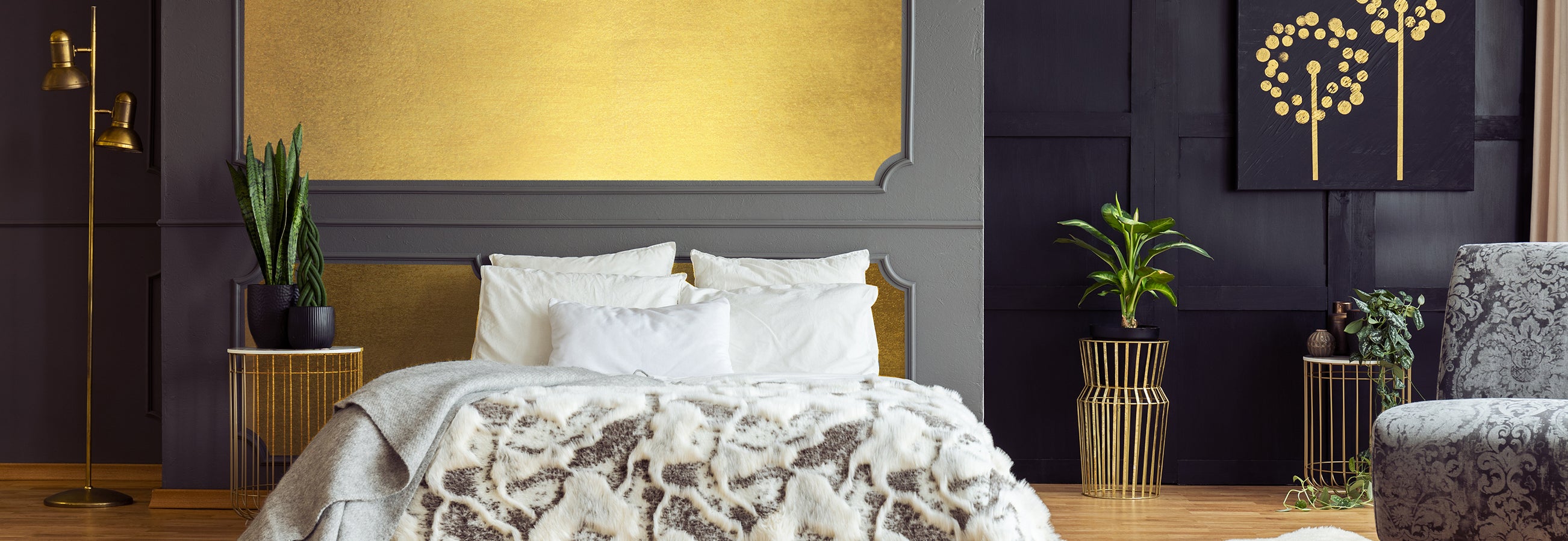 Metallic Wandfarbe Schlafzimmer