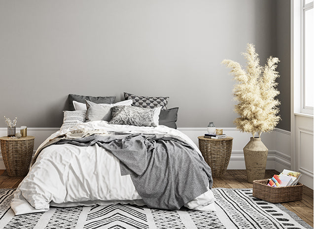 Wandfarbe grau Schlafzimmer