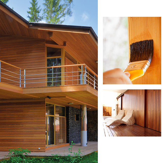 Holzlasuren Anwendungen am Haus