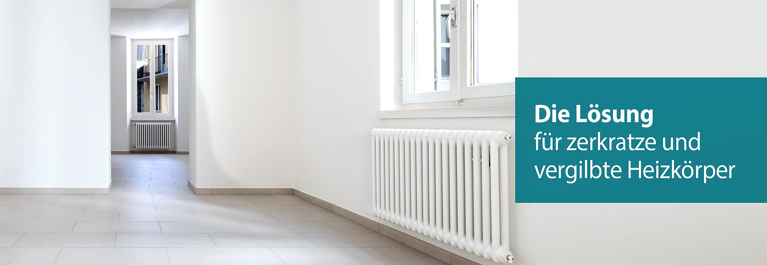 Zerkratzte und vergilbte Heizkörper streichen