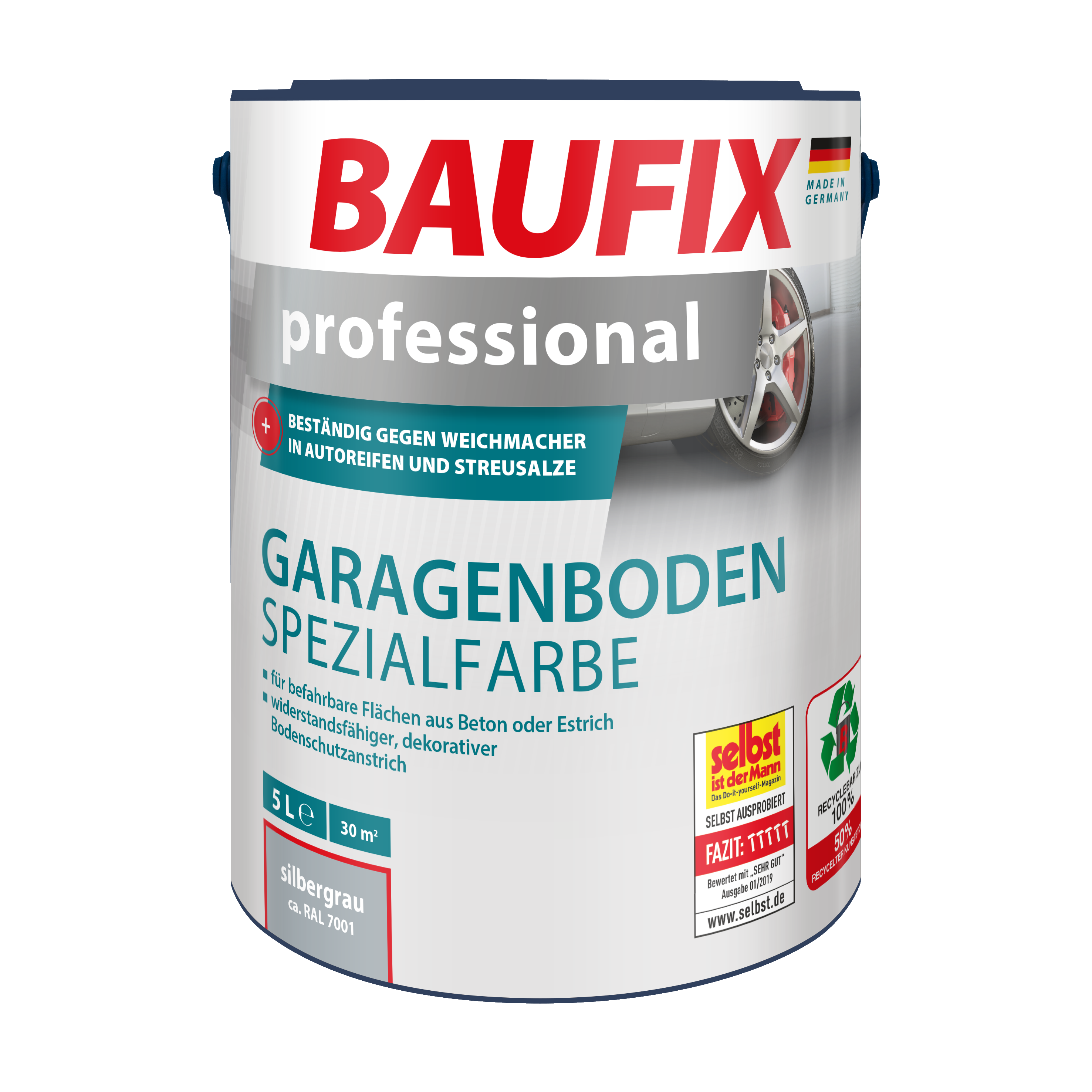 Gebindebild Garagenboden Spezialfarbe silbergrau