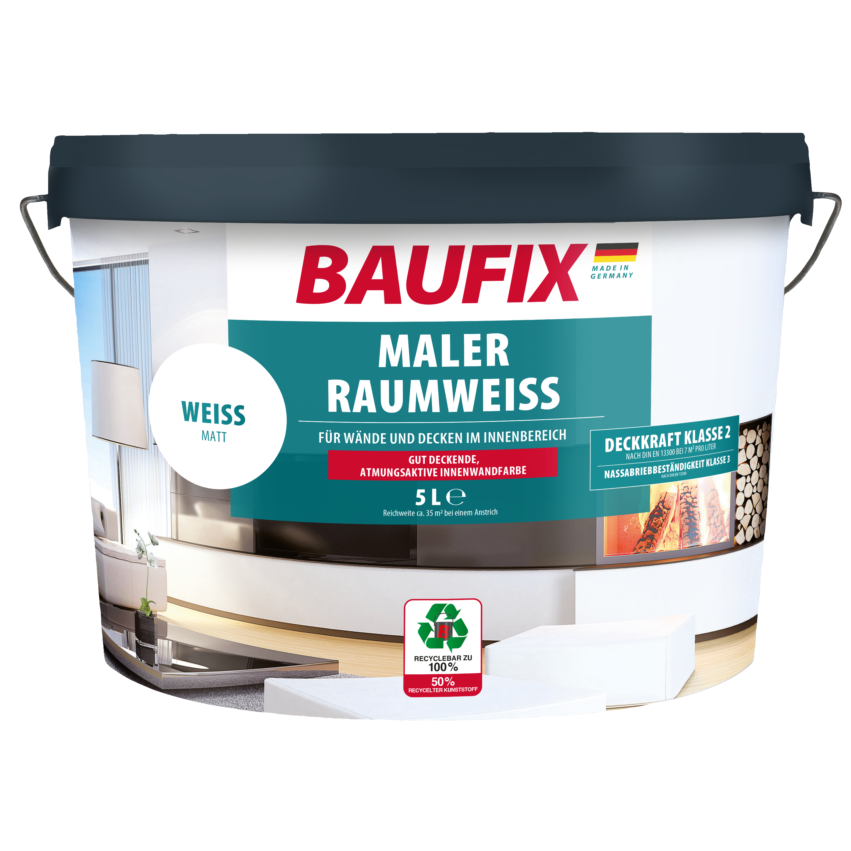 Gebinde Maler Raumweiss 5L