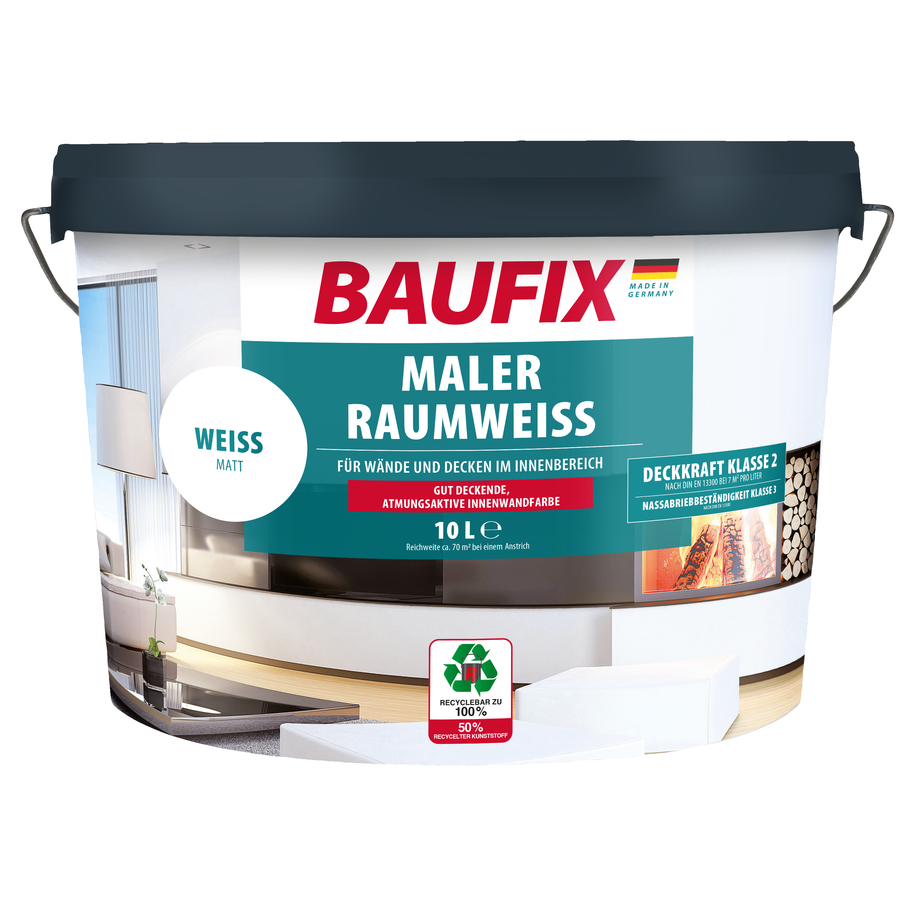 Gebinde Maler Raumweiss 10L