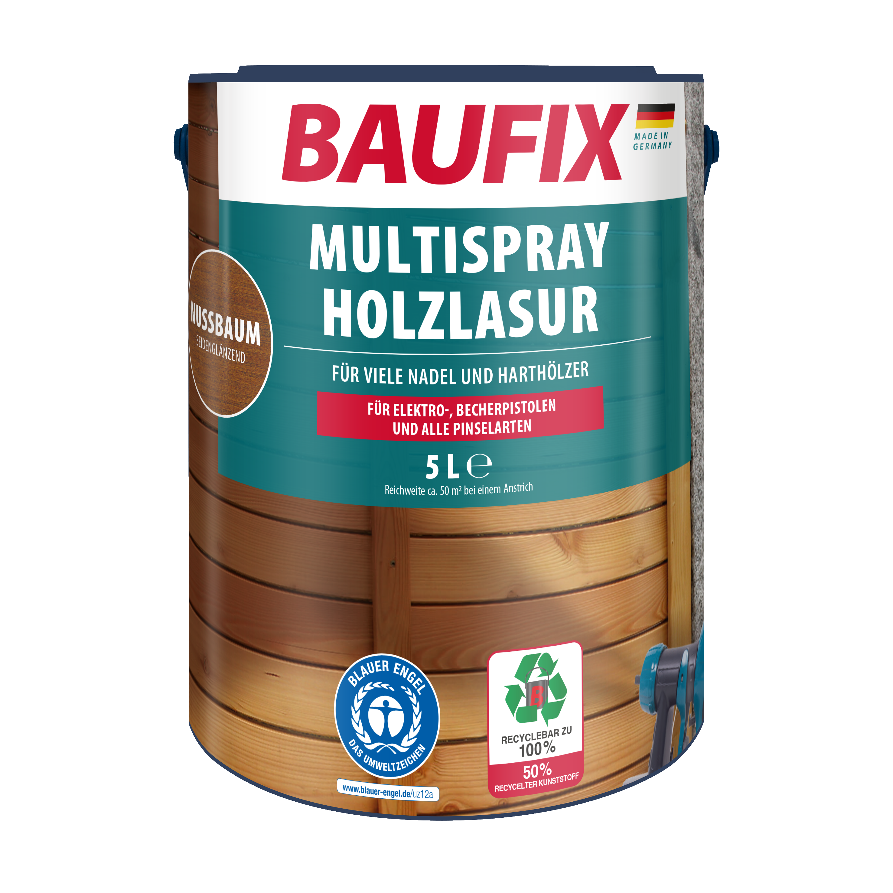 Gebindebild Multispray Holzlasur nussbaum seidenglänzend