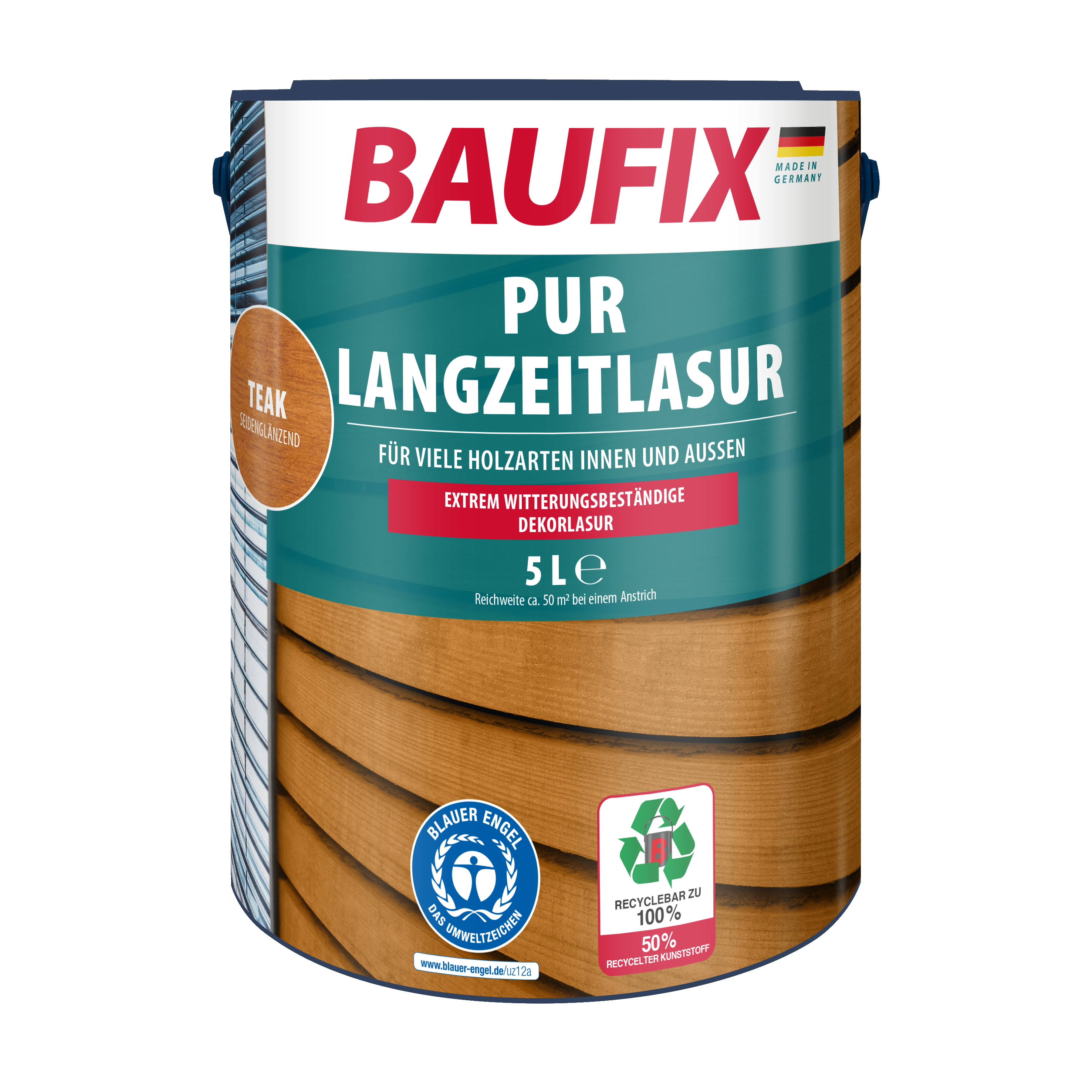 Gebindebild PUR Langzeitlasur teak seidenglänzend