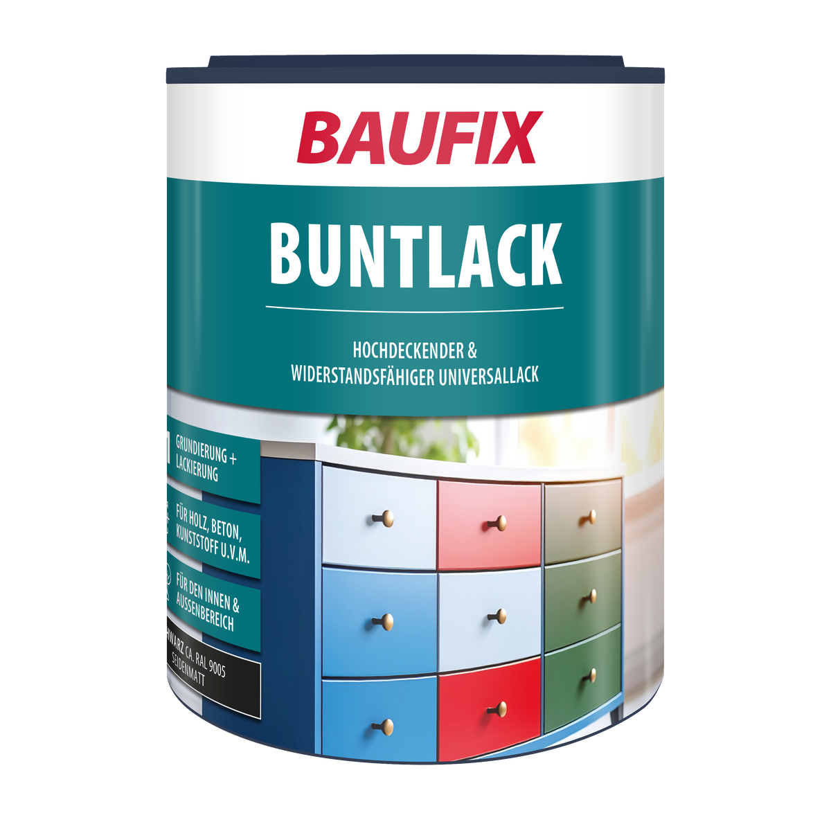 Gebinde Buntlack schwarz seidenmatt