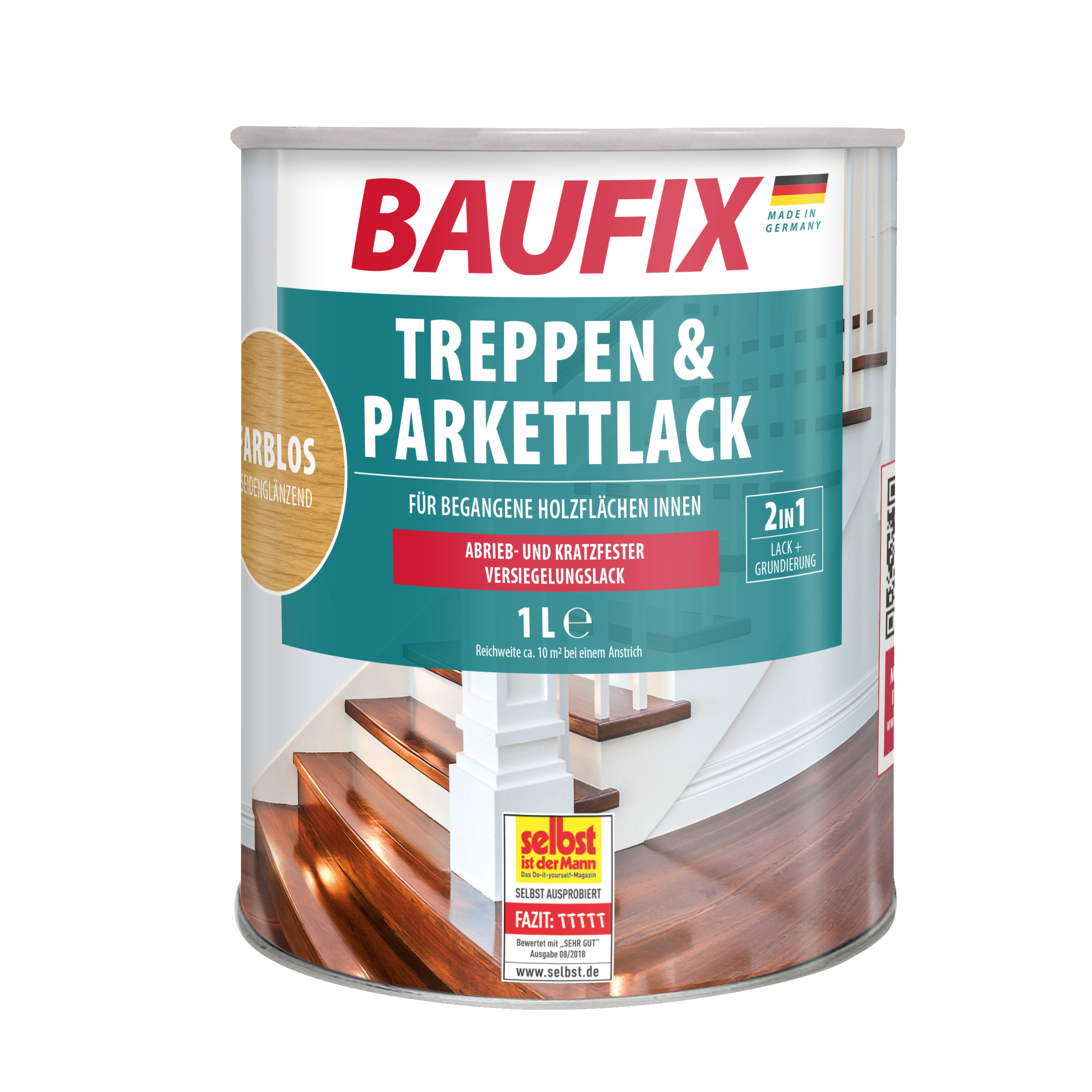 Gebindebild Treppen & Parkettlack farblos seidenglänzend