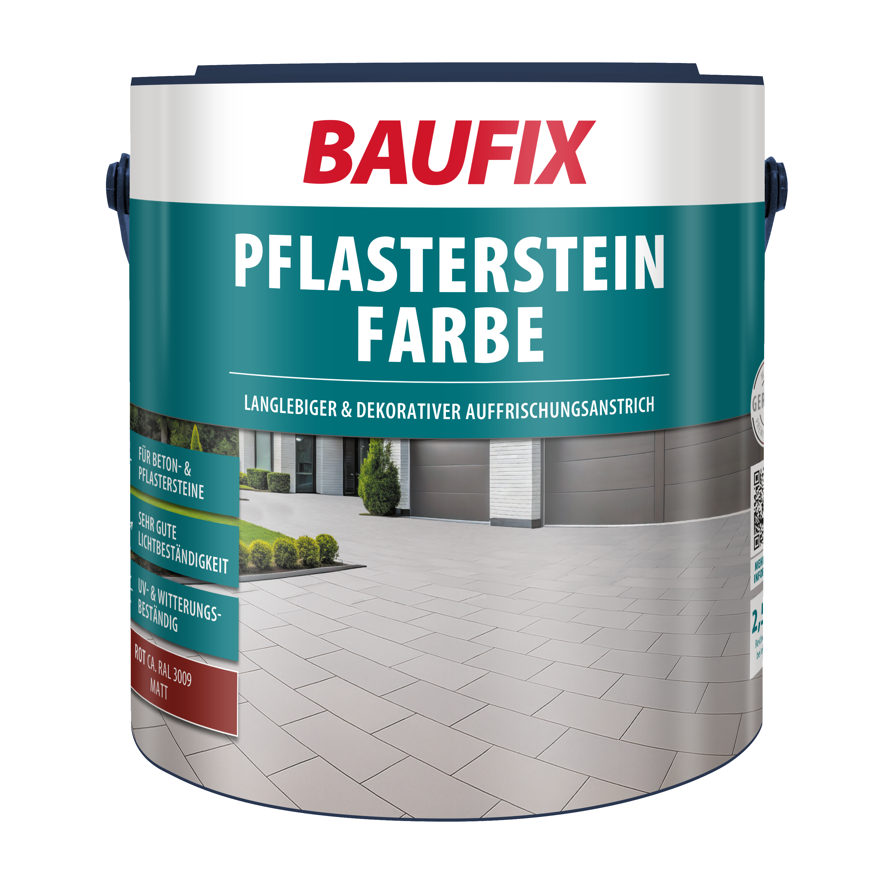 Gebindebild Pflastersteinfarbe rot matt