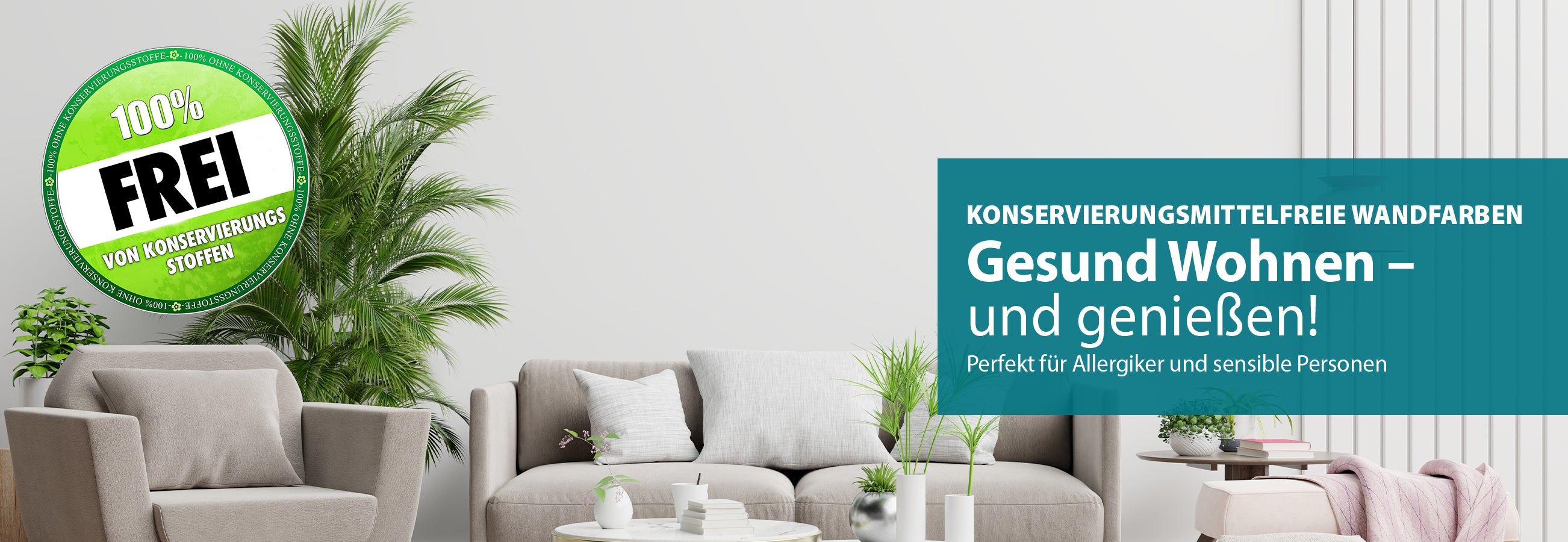 Header konservierungsmittelfreie Wandfarbe