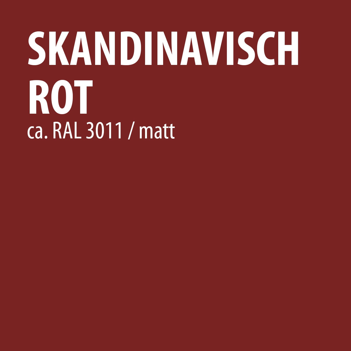 Farbton skandinavisch rot matt