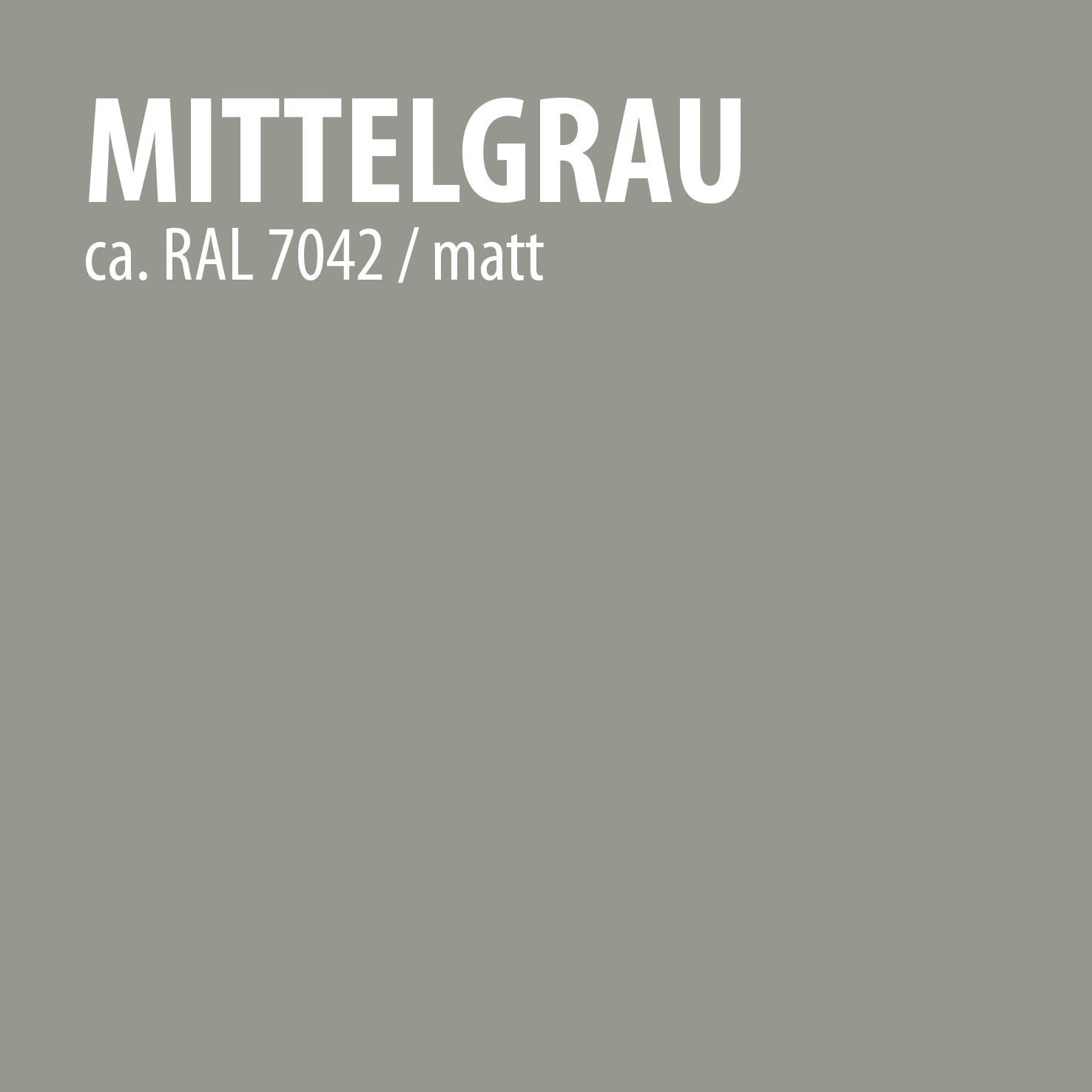 Farbton mittelgrau matt