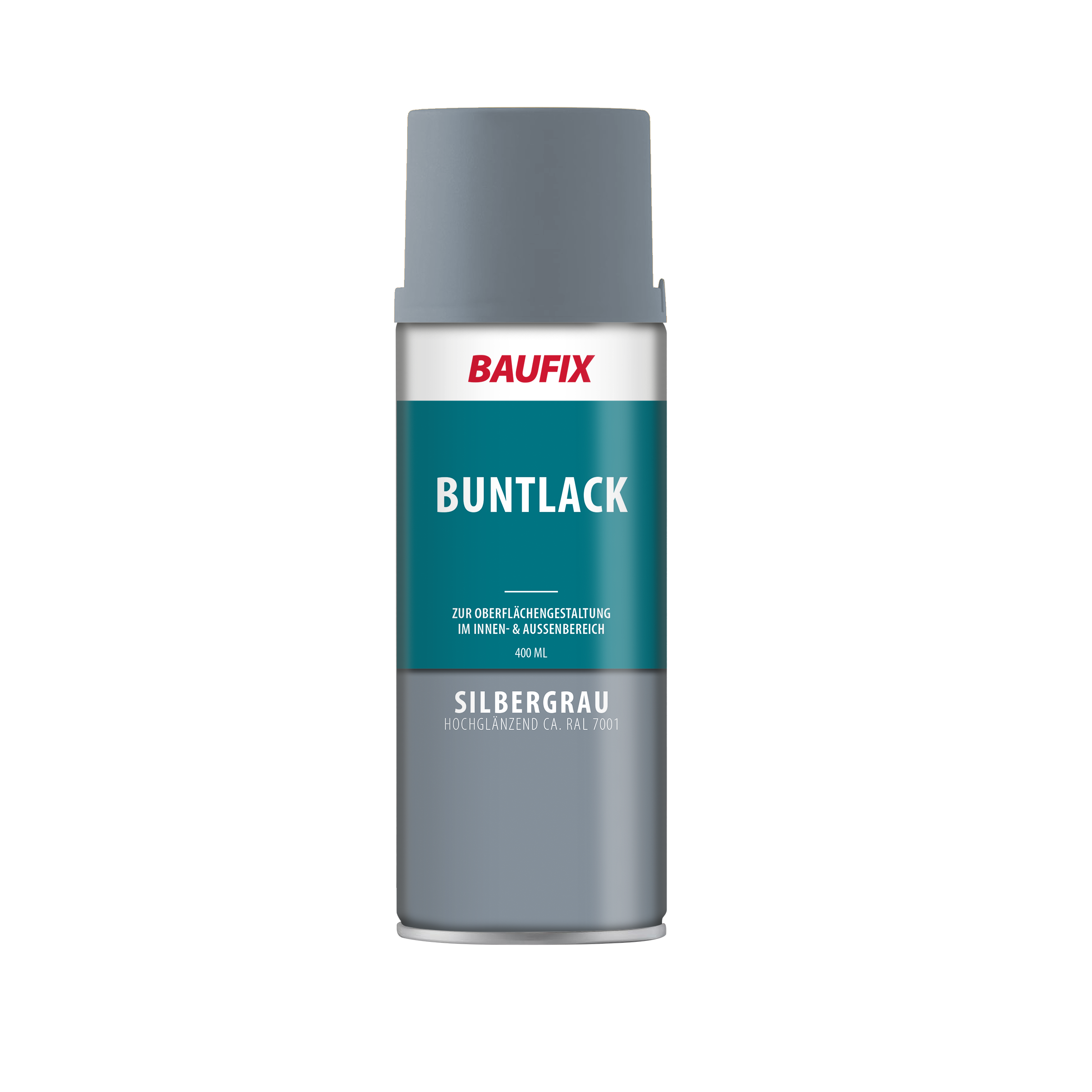 Gebindeabbildung BAUFIX Buntlack Spray silbergrau