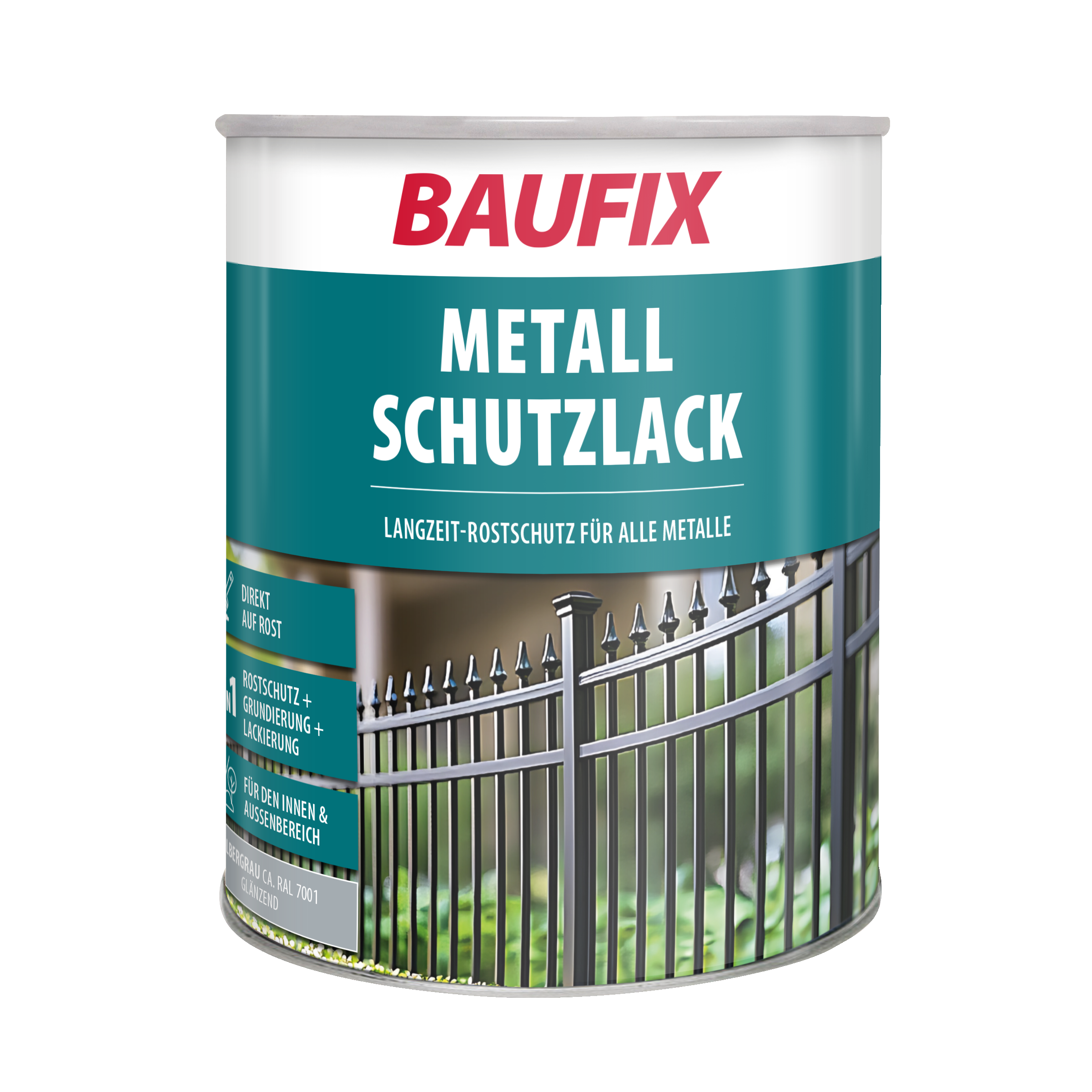 Gebinde Metall Schutzlack silbergrau