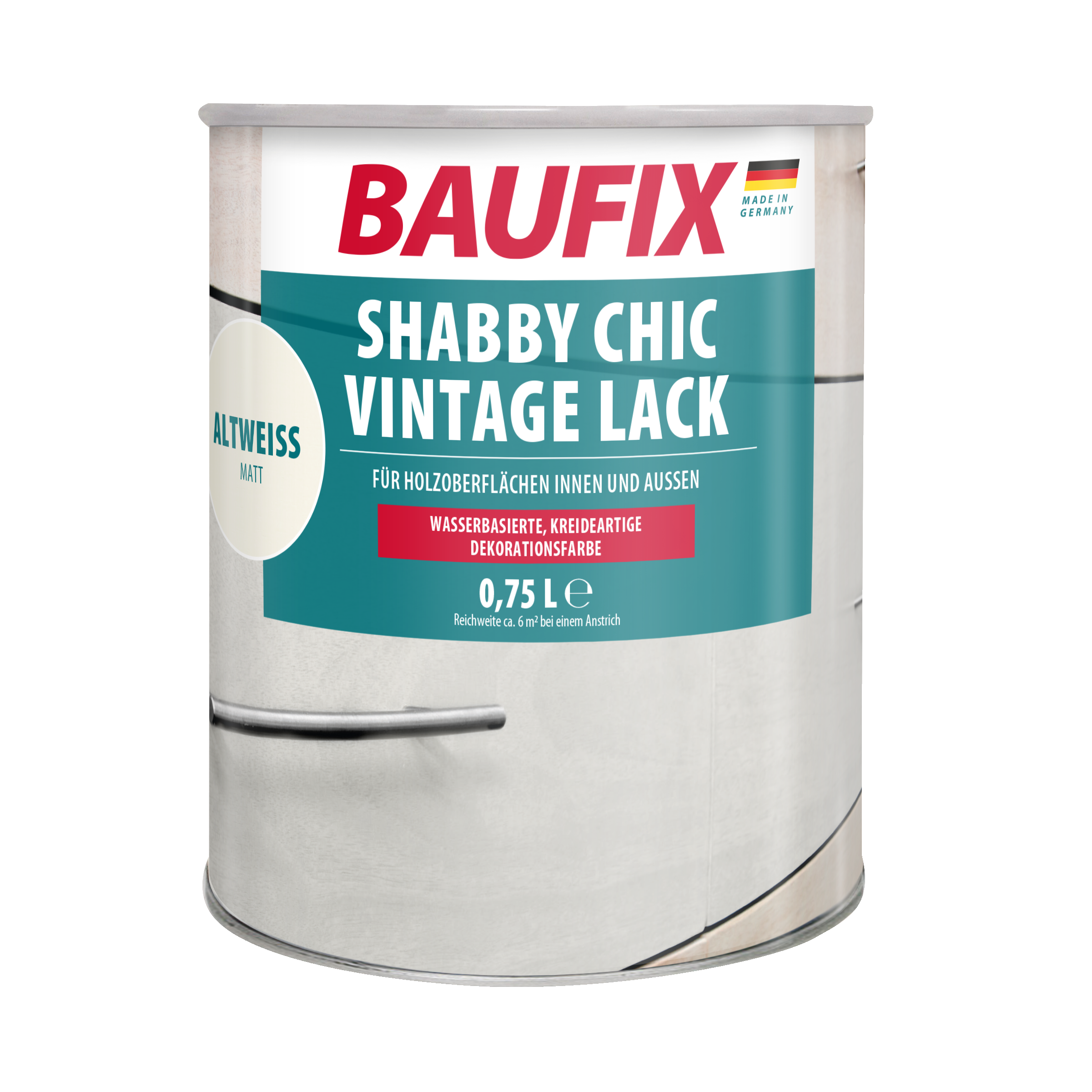 Gebindebild Shabby Chic Vintage Lack altweiss matt