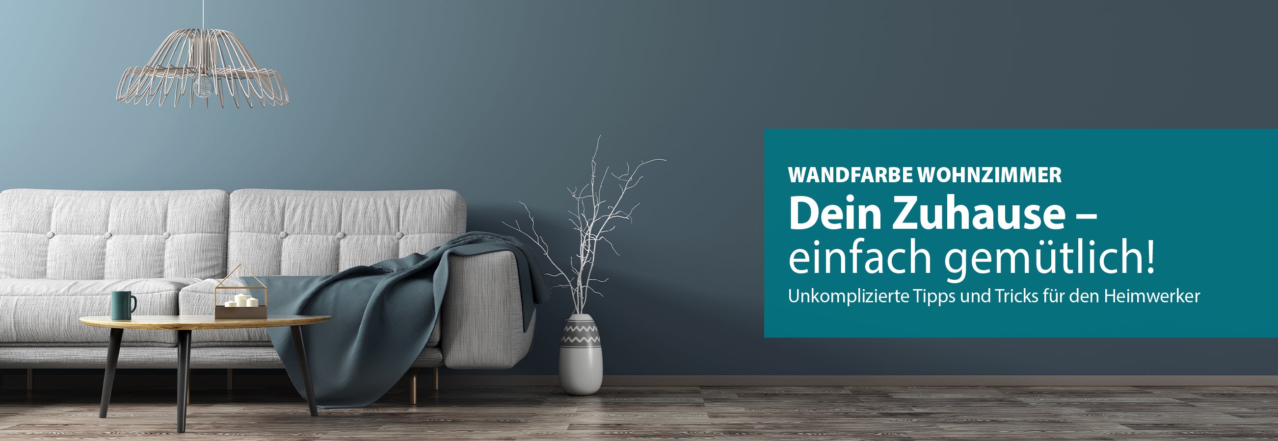 Header Wandfarbe im Wohnzimmer