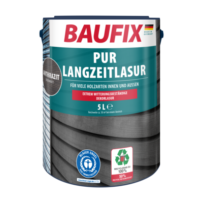 Langzeit Holzlasur | BAUFIX PUR Langzeitlasur ab 26,95 € | Made in Germany  | BAUFIX